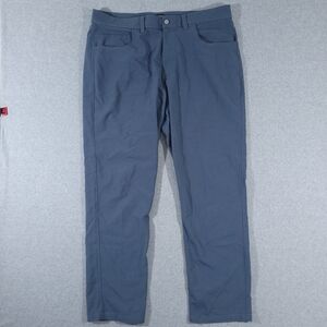 Tasc Motion Pants Men's 35x30 Blue Straight Golf Chino Lightweight Performance